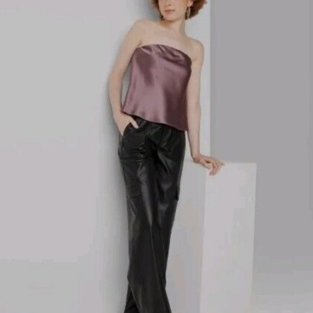Wild fable satin purple tube top